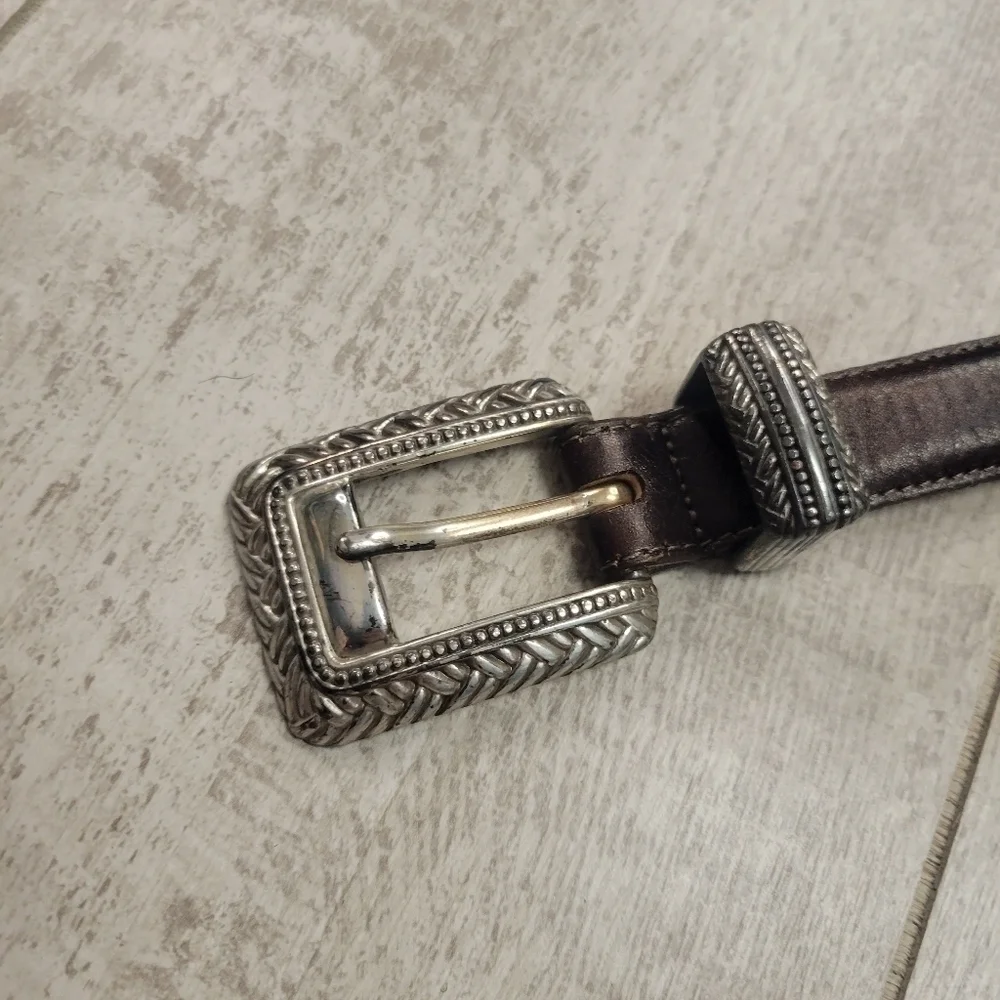 Brighton Vimtage Brown Leather Belt Size Small